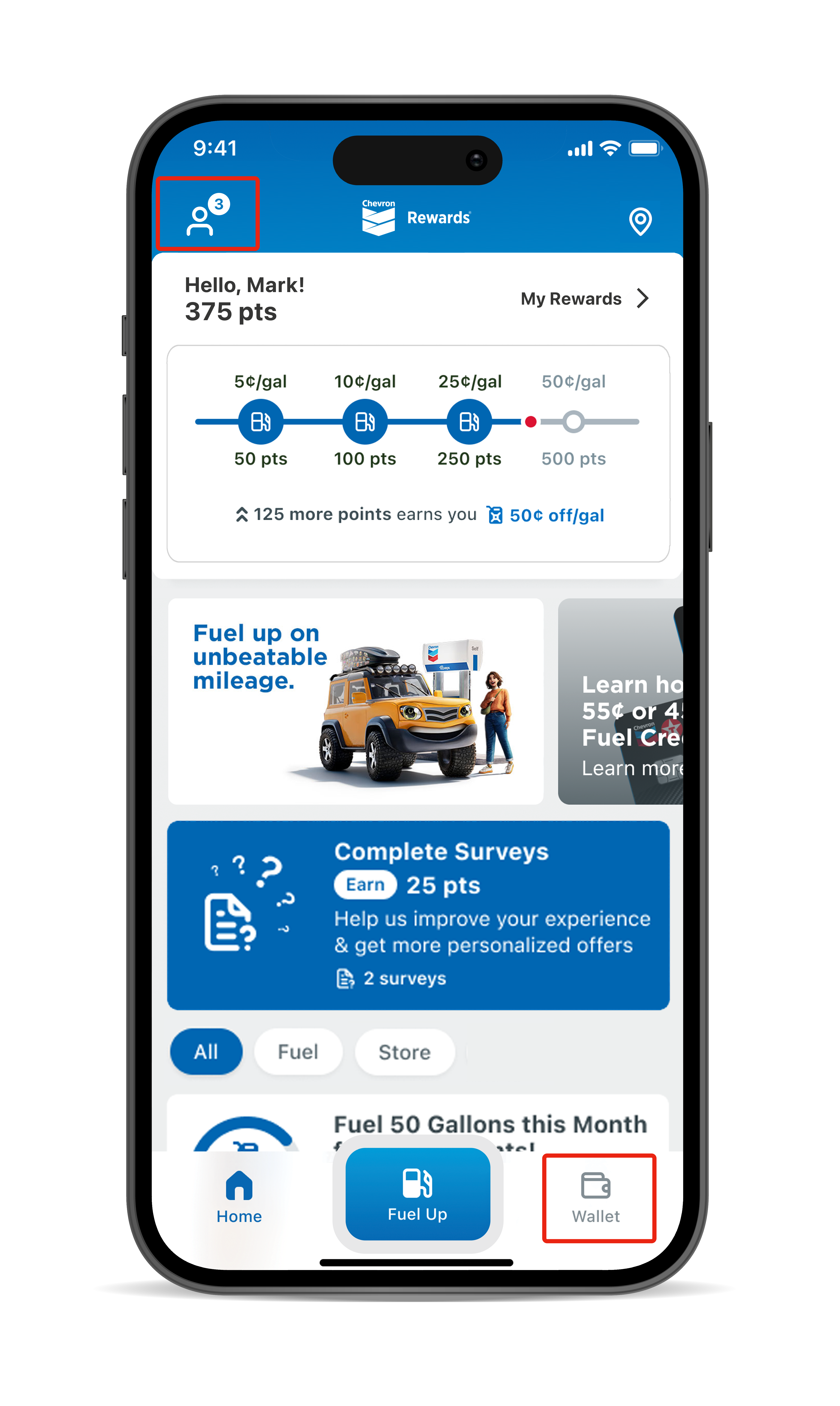 Step 1/ Select Wallet from the main navigation window